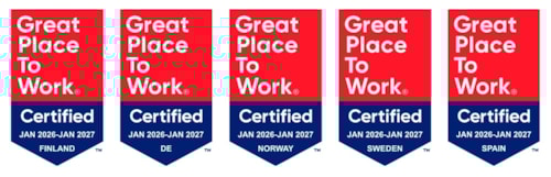 Five Great Place To Work logos 